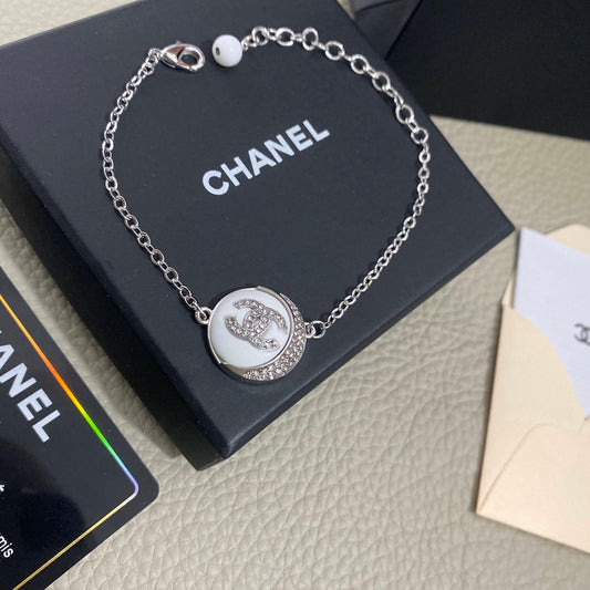 Bracelet logo diamant rond