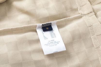 Camiseta de algodón con forro polar a cuadros