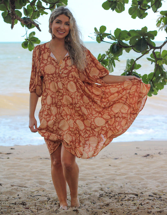 Robe courte Neera Masala - Doublée