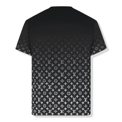 CAMISETA BLANCA Y NEGRA DEGRADADA CON MONOGRAMA