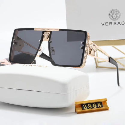 Gafas de sol HD cuadradas metálicas de gran tamaño, nueva moda 2026