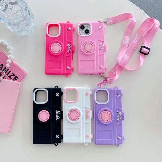 Coque de téléphone en silicone en forme d'appareil photo