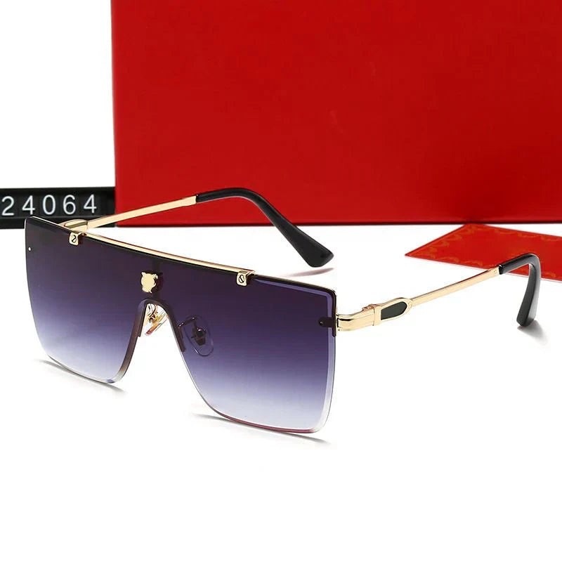 Nuevas gafas de sol extragrandes sin montura para hombres y mujeres