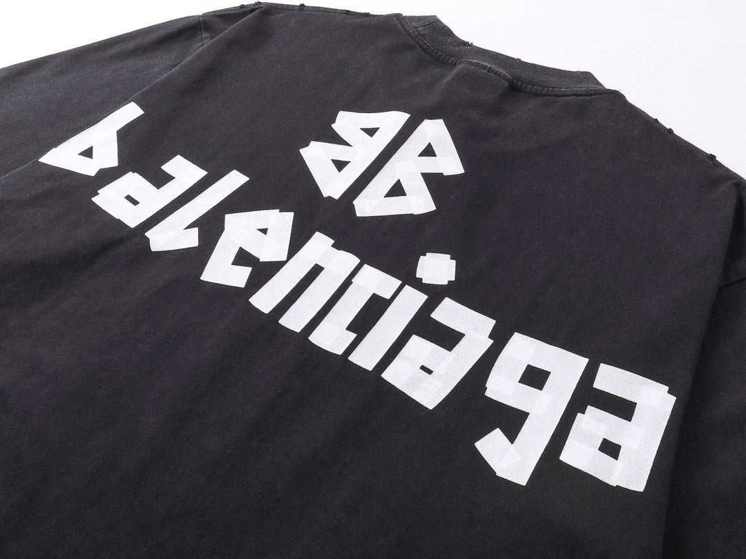 Camiseta clásica estampada con letras