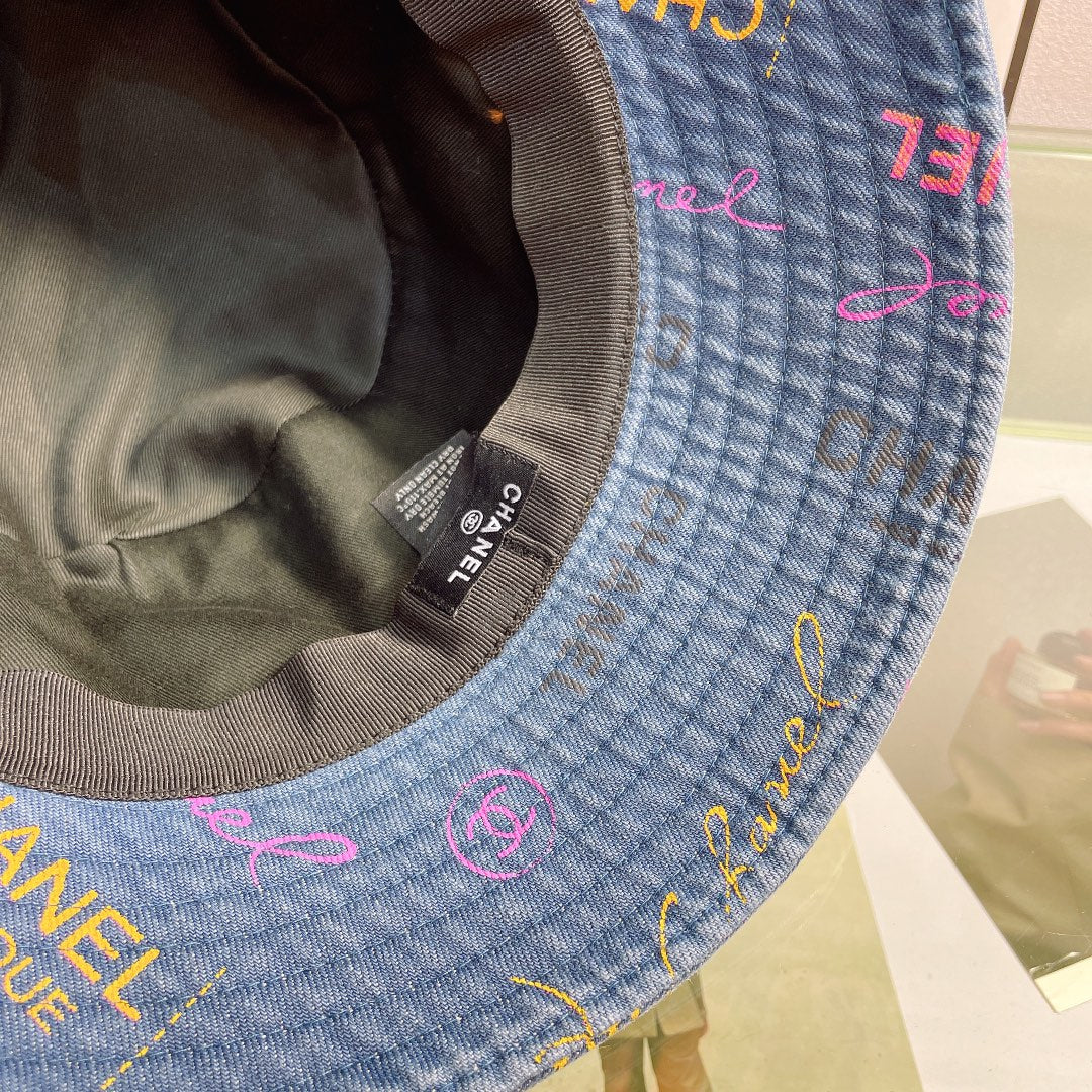 Sombrero tipo pescador con estampado de letras a la moda