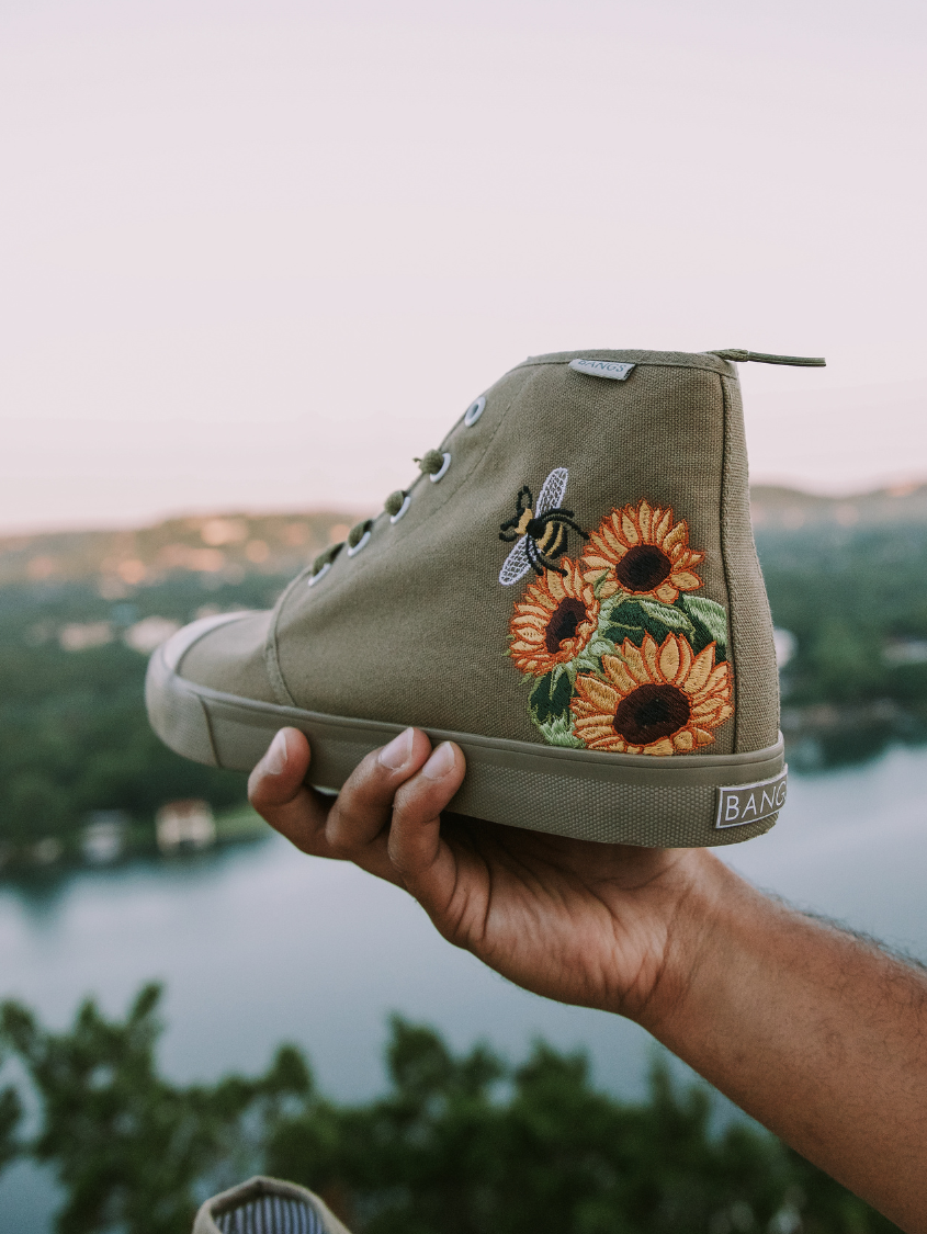 Zapatilla Alta Girasol Pino Viejo