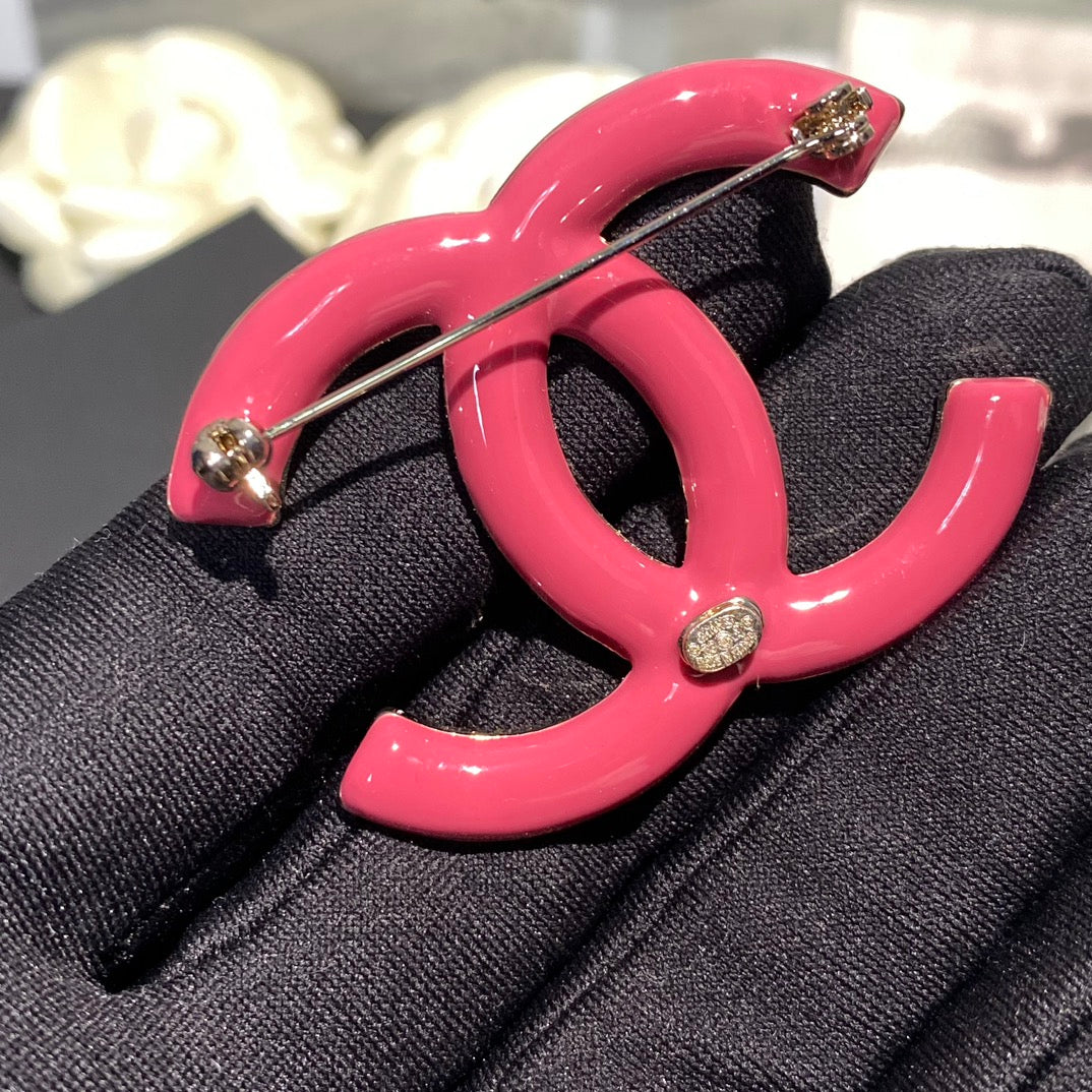 Broche de diamantes de imitación rosa degradado