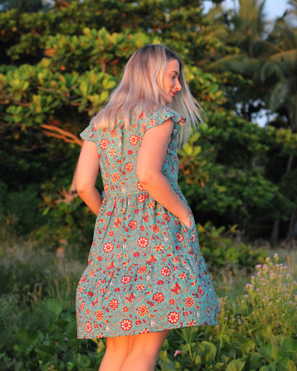 Robe courte Saheli en henné