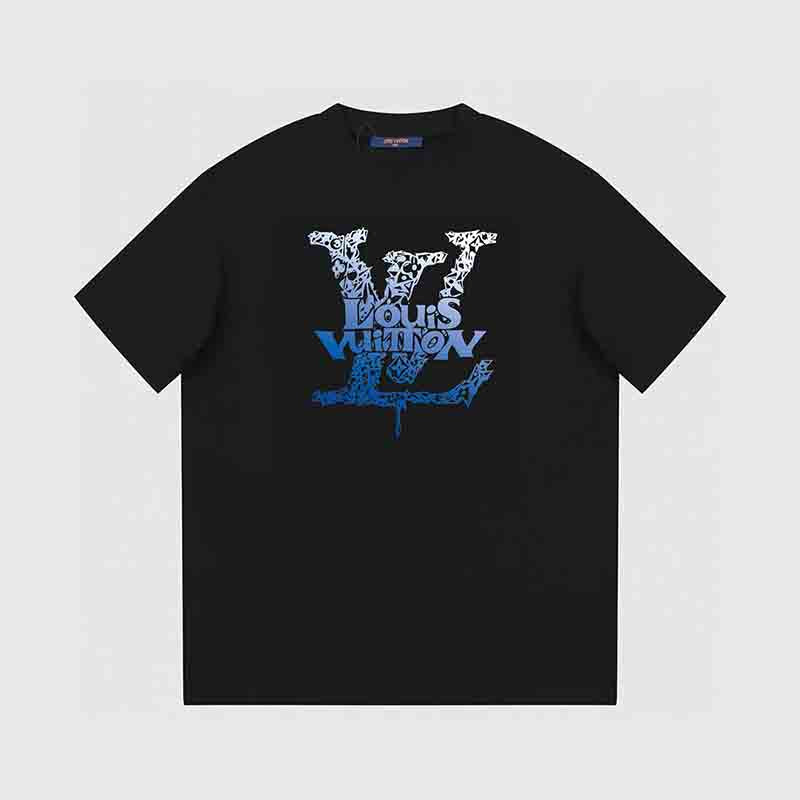 Camiseta azul con estampado inusual