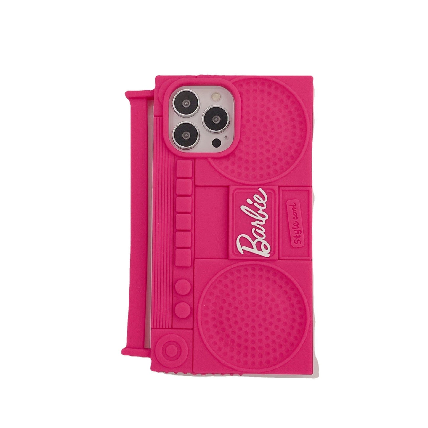 Funda de silicona para radio Y2K rosa