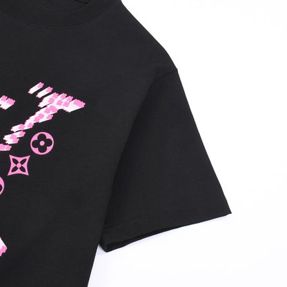 Camiseta clásica estampada rosa