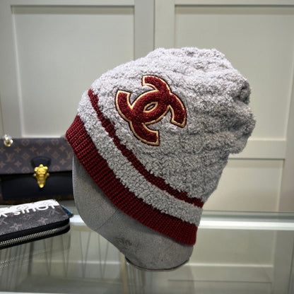 Gorro de punto de vellón coral engrosado