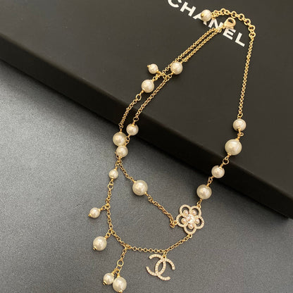 Collier double couche Camellia Pearl