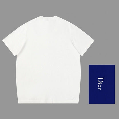 T-shirt à manches courtes en laine jacquard classique 0528