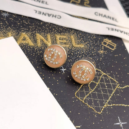 Pendientes de botón redondos elegantes de 3 colores