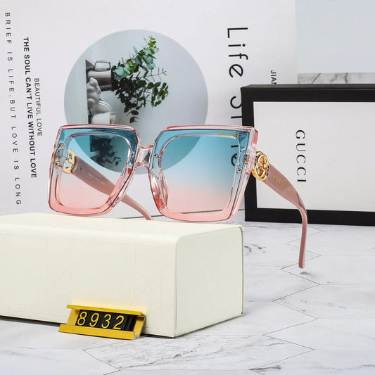 4 couleurs style coréen grandes lunettes de soleil tendance 8932