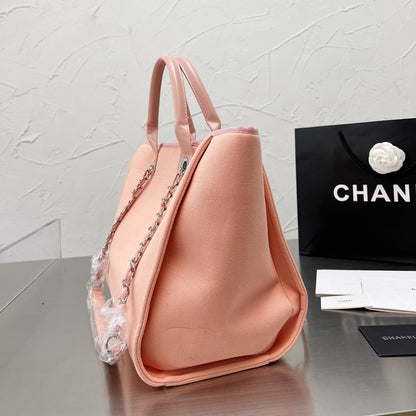 Bolso de playa bordado con perlas