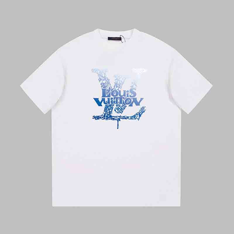 Camiseta azul con estampado inusual