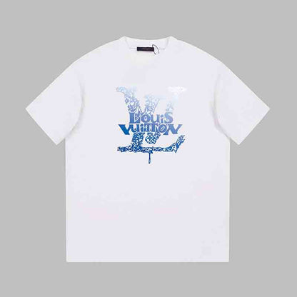 T-shirt bleu à imprimé original
