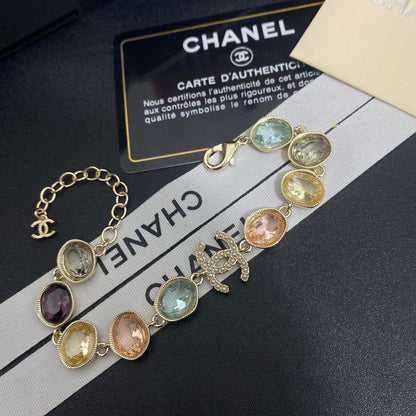 Pulsera de cuentas de vidrio de colores