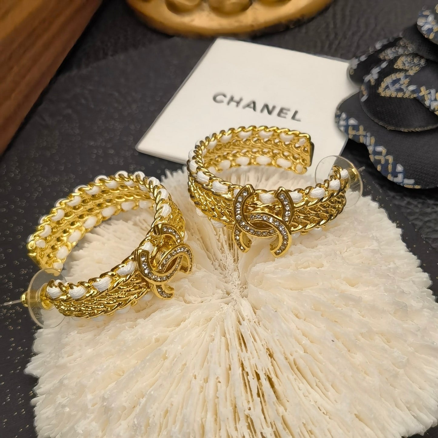 Aretes de Círculo Dorado Brillante