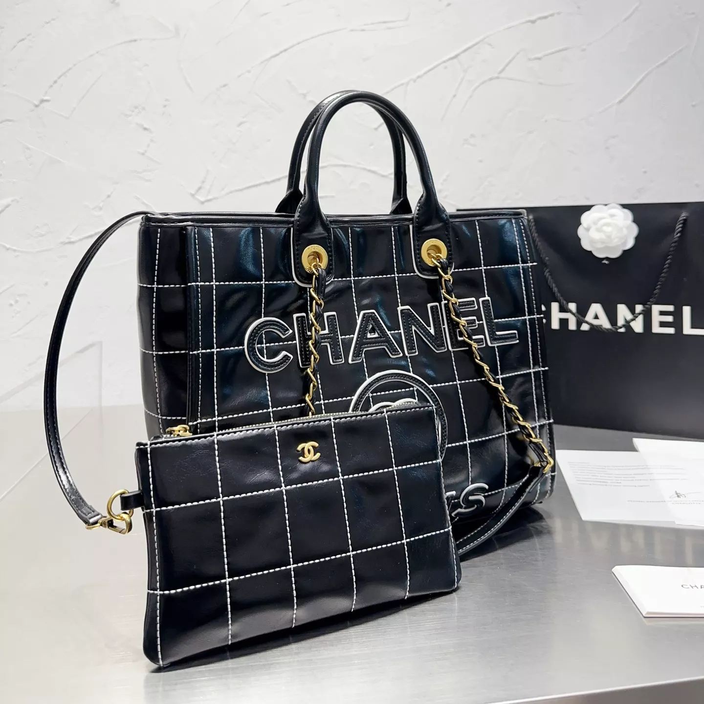 Bolso tote de cuero de gran capacidad de 22s