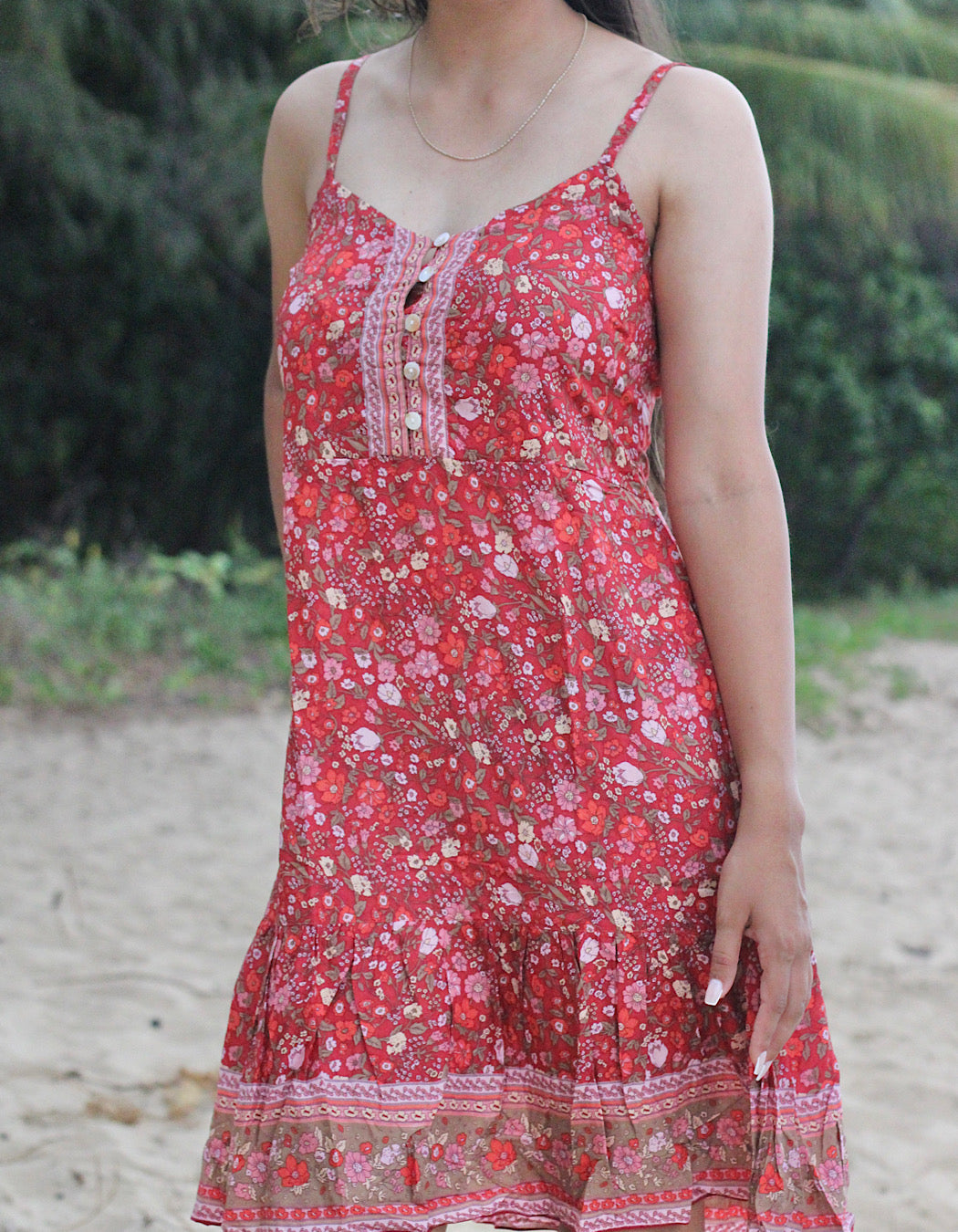 Ruby Wild Flower tirantes cortos