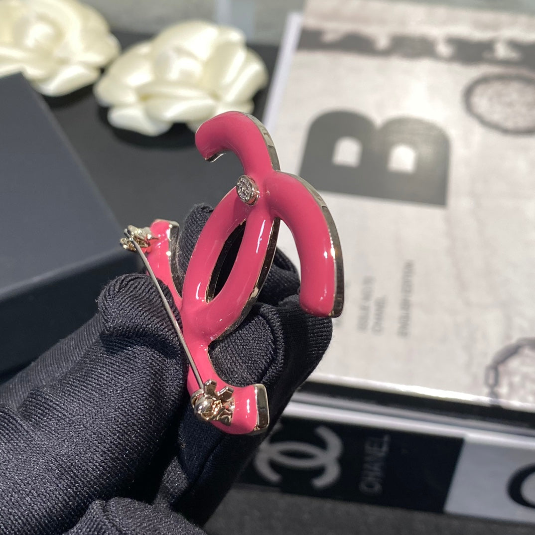 Broche de diamantes de imitación rosa degradado