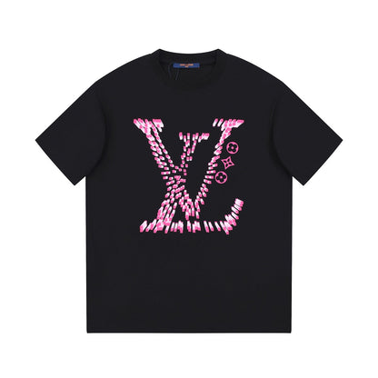 Camiseta clásica estampada rosa