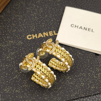 Aretes de Círculo Dorado Brillante