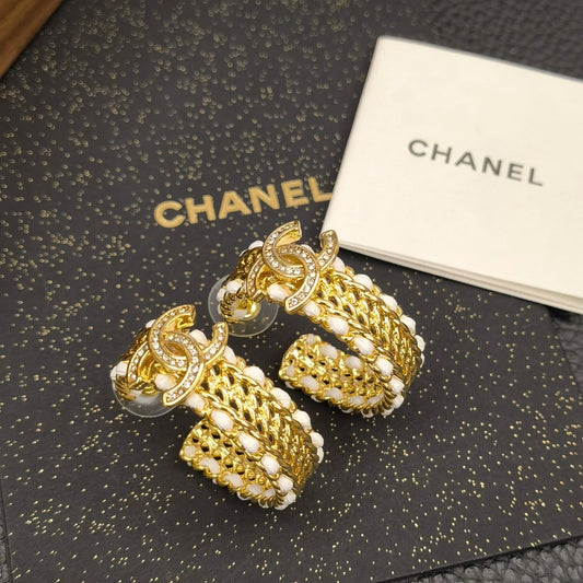 Boucles d'oreilles cercle doré brillant