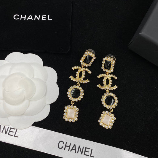 Pendientes con puntadas de diamantes "Temperamento"