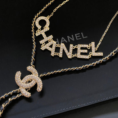 Collier double diamant mode