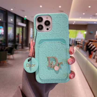 Estuche tarjetero de cuero