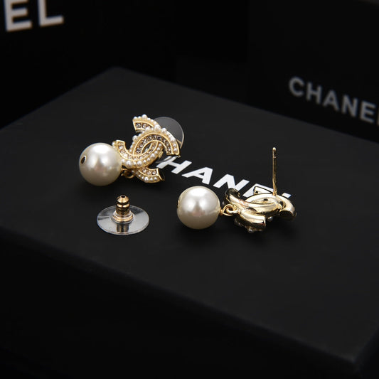 Boucles d'oreilles pendantes Perle Alphabet Tempérament