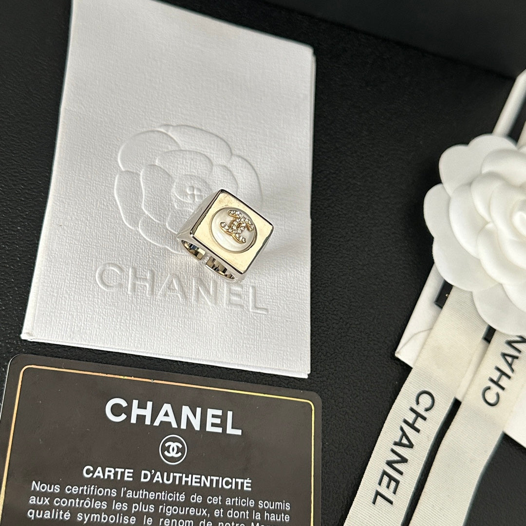 Anillo Abierto Blanco Vintage