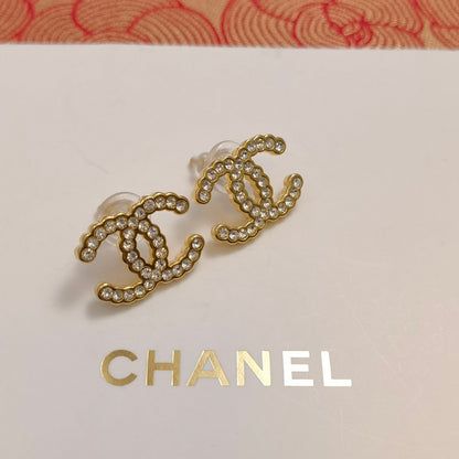 Pendientes con logo de diamante de 2 colores