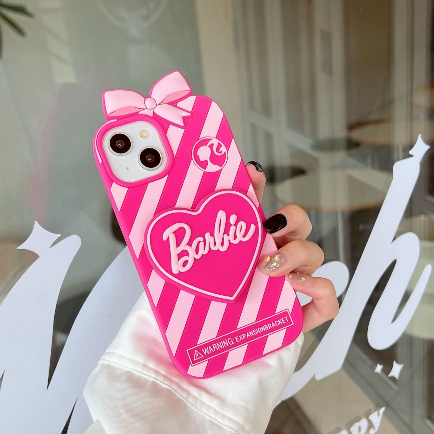 Funda de silicona con soporte de amor 3D