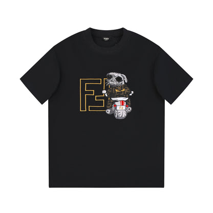 T-shirt imprimé Moto Ours