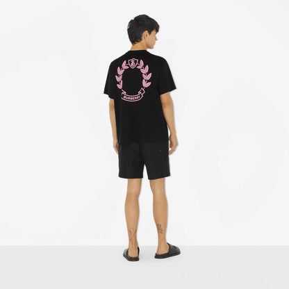 Camiseta de algodón con escudo de hoja de roble