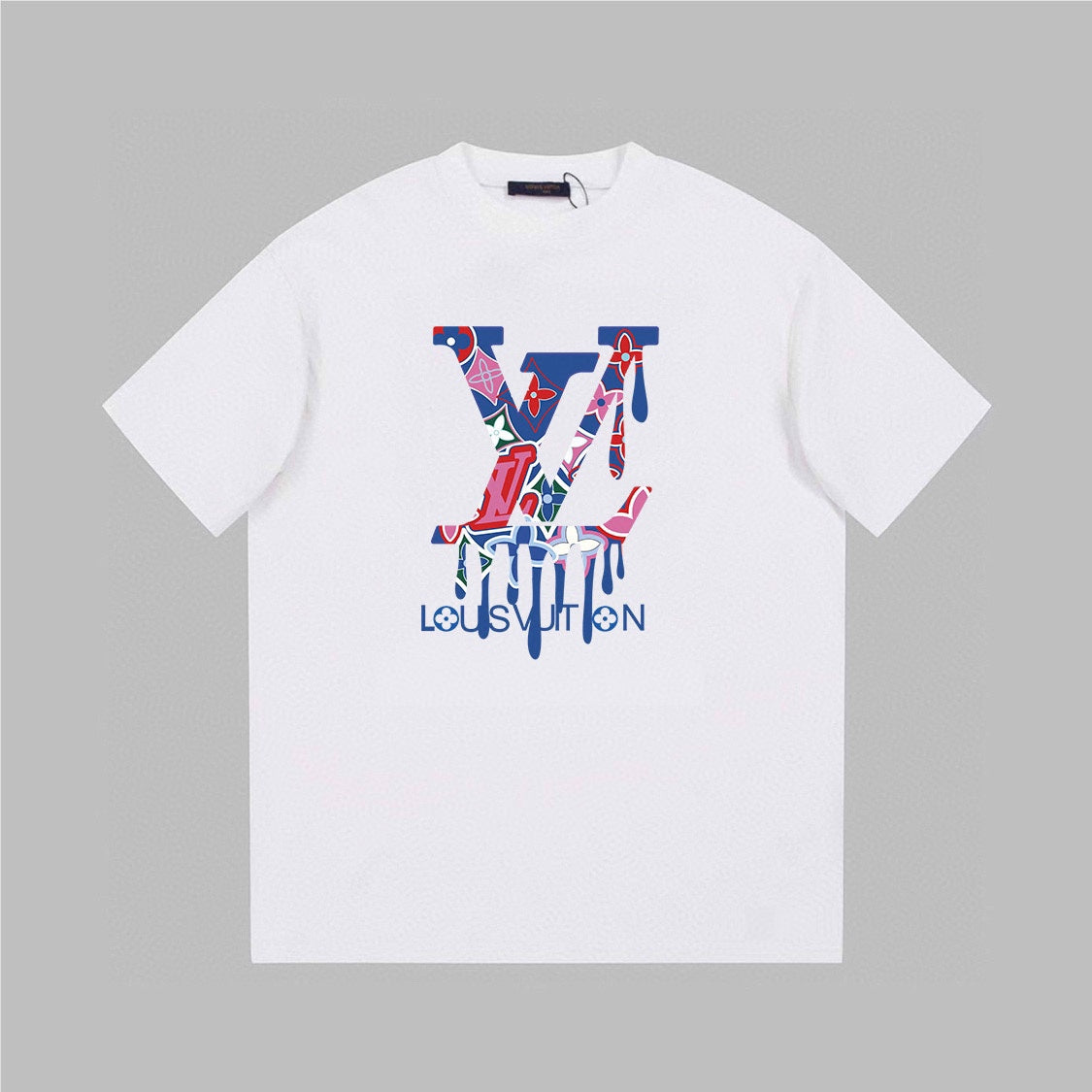 Camiseta estampada con textura de gotas de agua