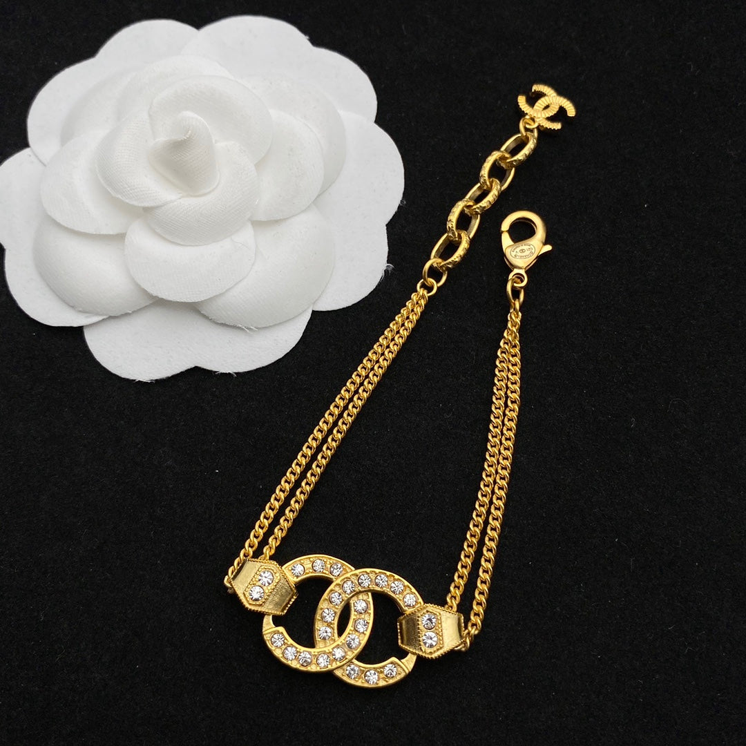 Pulsera Doble Capa de Diamantes