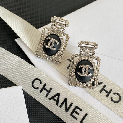 Boucles d'oreilles flacon de parfum en diamant de qualité supérieure