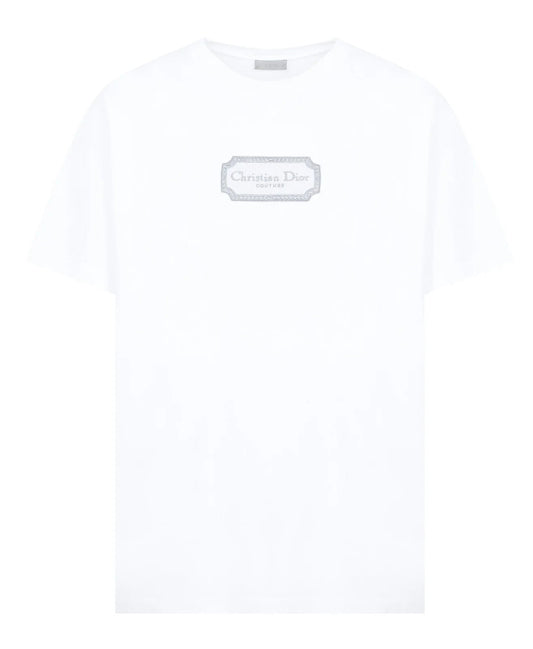 T-shirt ras du cou imprimé rectangulaire de la marque