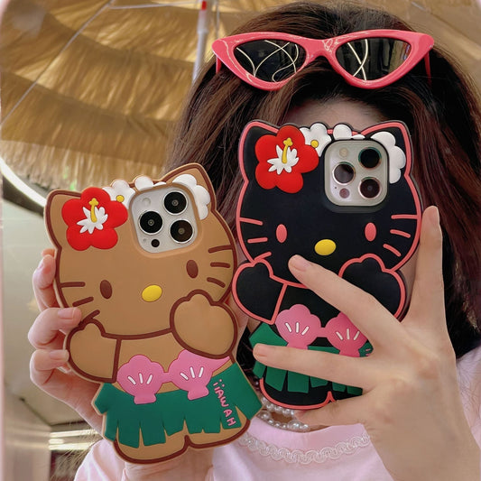 Funda de silicona para gato bonita de verano