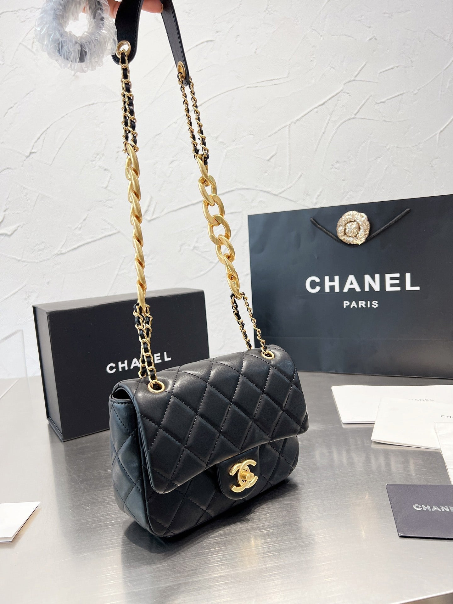Bolso Cuadrado Cadena Creativa