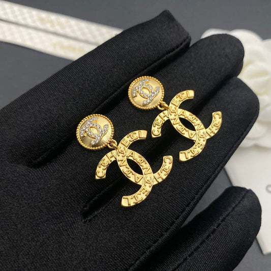 Pendientes Vintage Doble C Colgantes