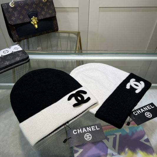 Gorro de lana de cachemira versátil para mujer