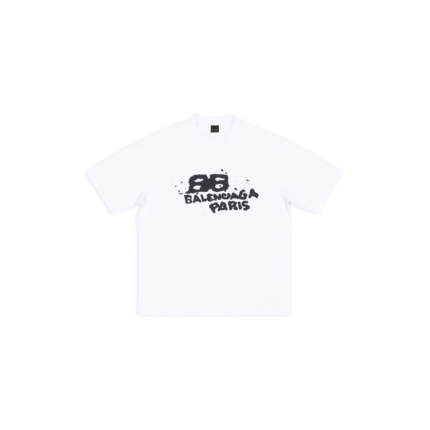 CAMISETA DIBUJADA A MANO CORTE MEDIANO EN NEGRO (preferiblemente para verano)