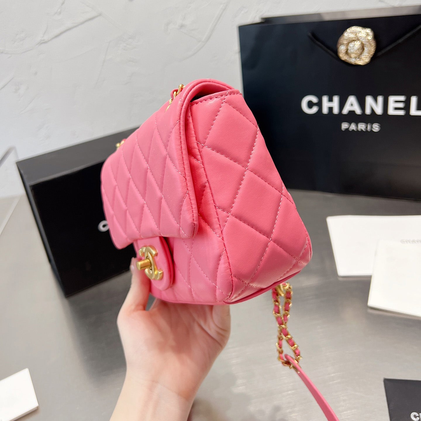 Bolso Cuadrado Cadena Creativa